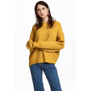 H&M Mustard Rib-Knit Sweater